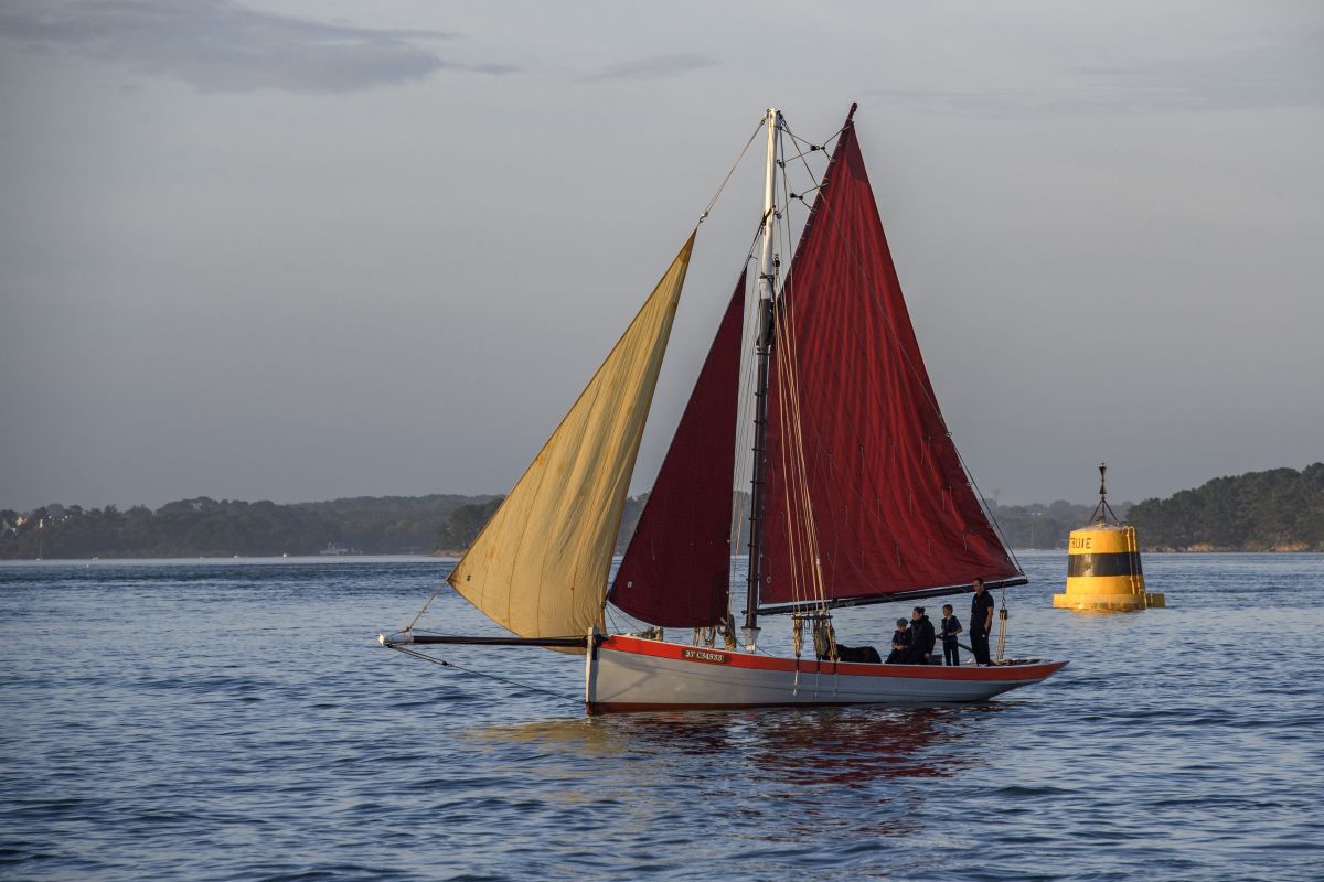 Balade en mer au coucher du soleil